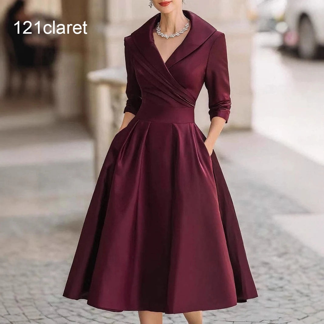 Robe Longue Femme Mousseline Manches Courtes Soiree Élégante | MDN Store