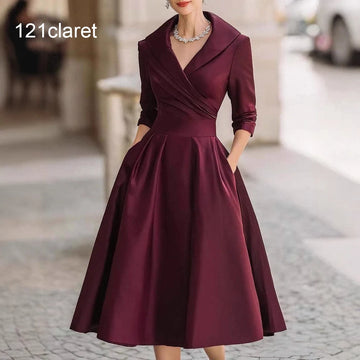 Robe Longue Femme Mousseline Manches Courtes Soiree Élégante | MDN Store