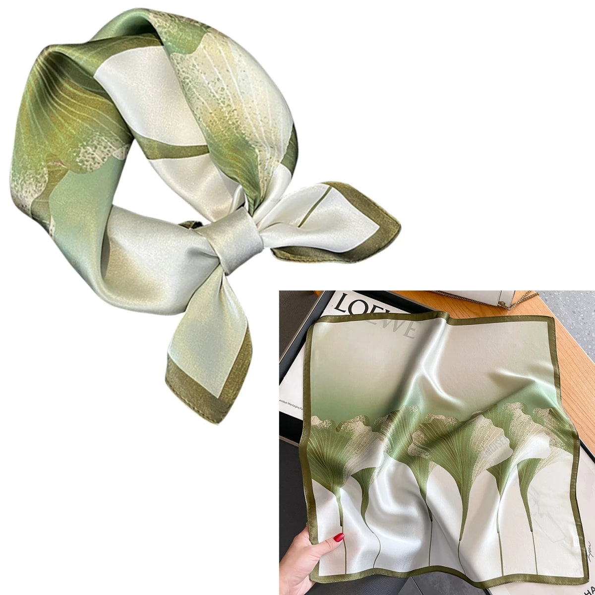 Foulard Carré Soie Mûrier 100% Floral 53cm Femme | MDN Store