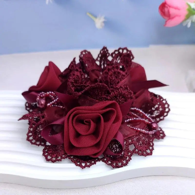 Bandeau Cheveux 3 Fleurs Cercle Large - Élastique Élégant Femme | MDN Store