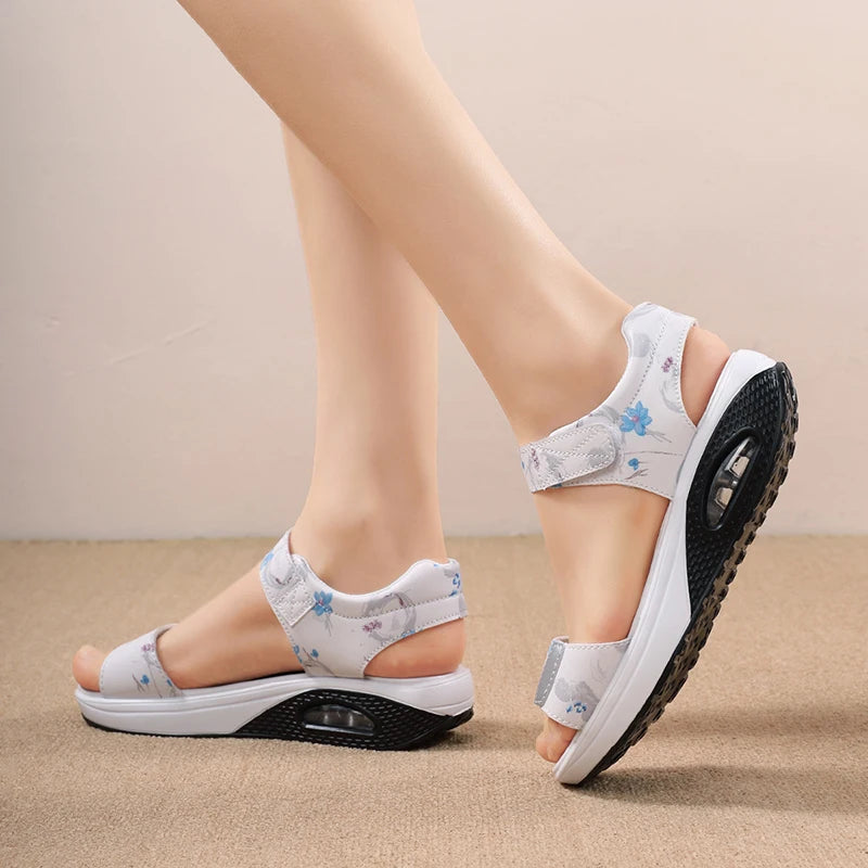 Sandales Plateforme Femme Confort Cuir Plage Sport | MDN