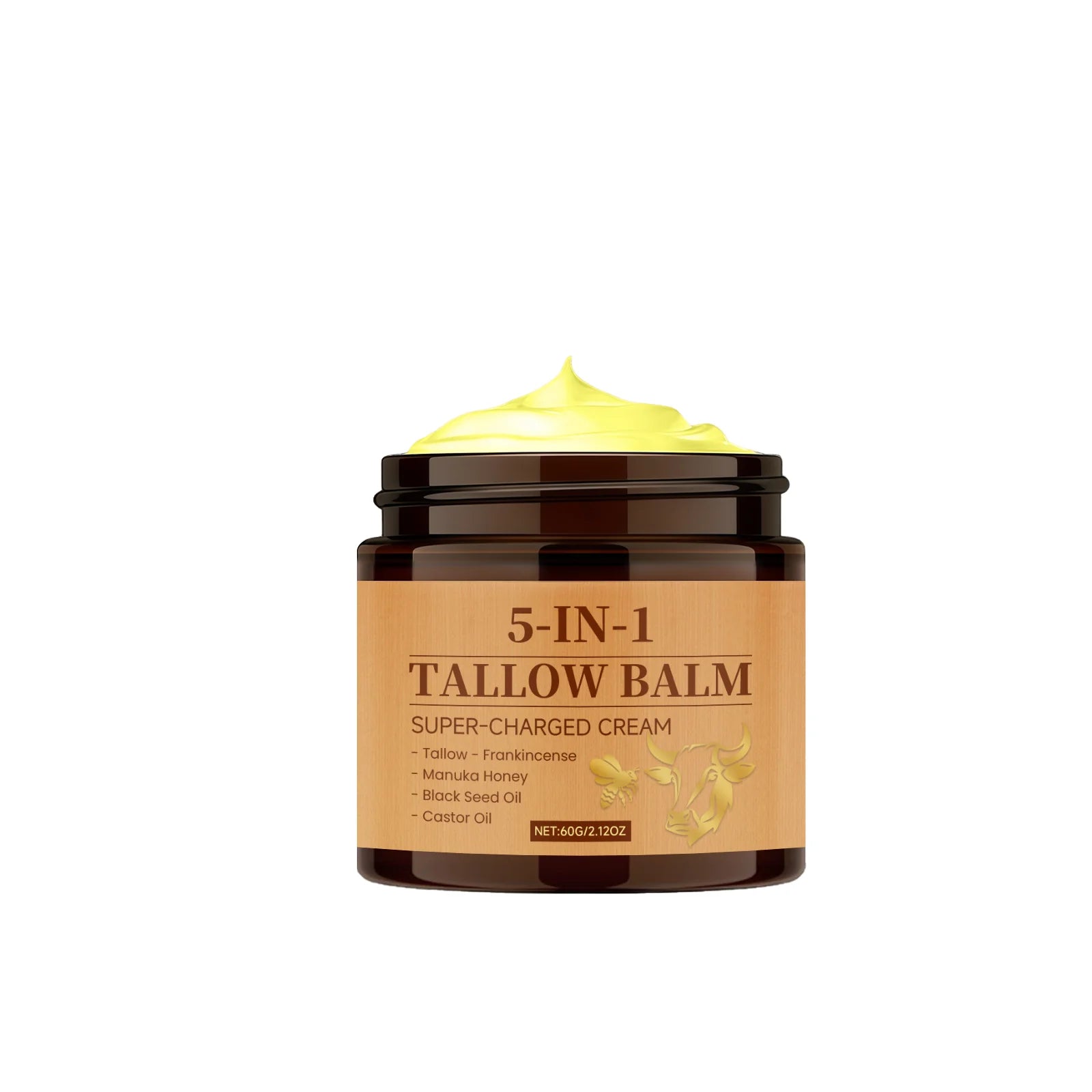Baume 5 en 1 Suif de Bœuf Miel Hydratant Anti-Rides Éclaircissant 60g | MDN Store
