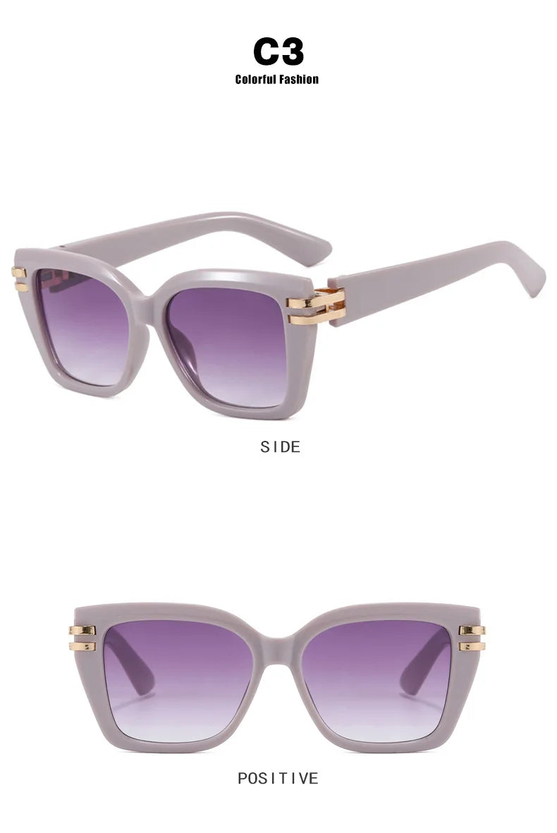 Lunettes Soleil Carré Vintage Rivet | MDN Store