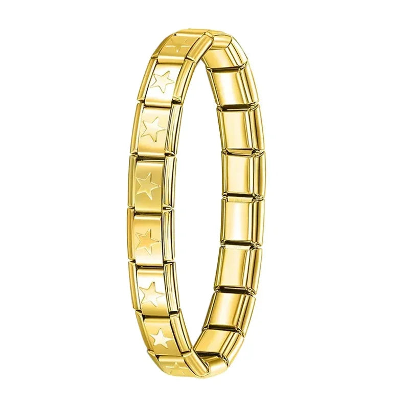 Bracelet Femme Elastique Charme Acier Inoxydable 9mm | MDN Store