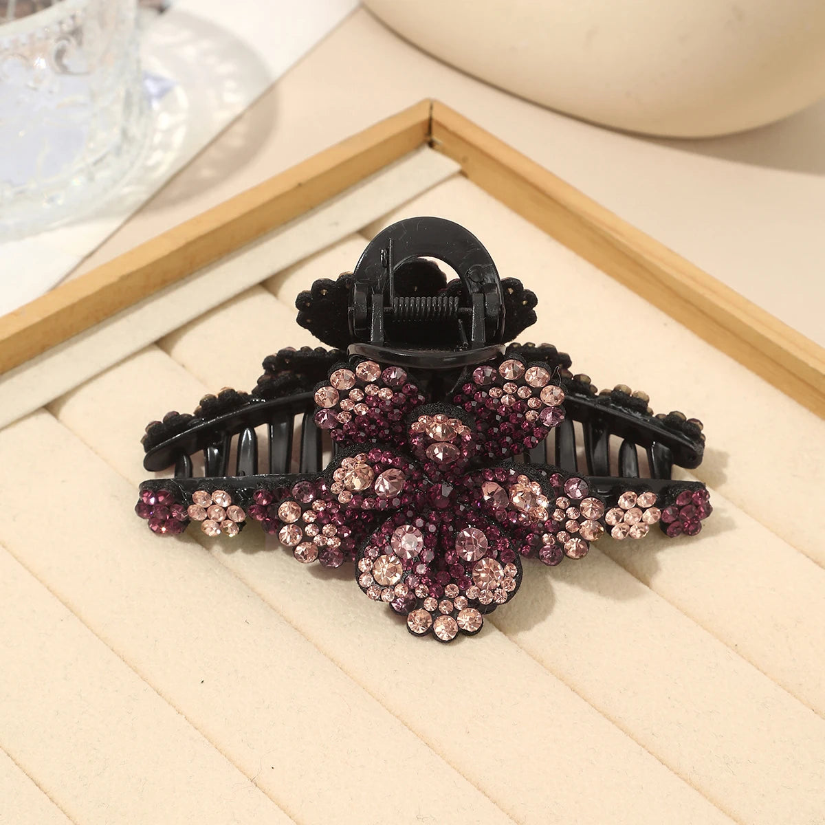 Pince Cheveux Fleur Strass Élégante - Barrette Crabe Mode Femme | MDN Store