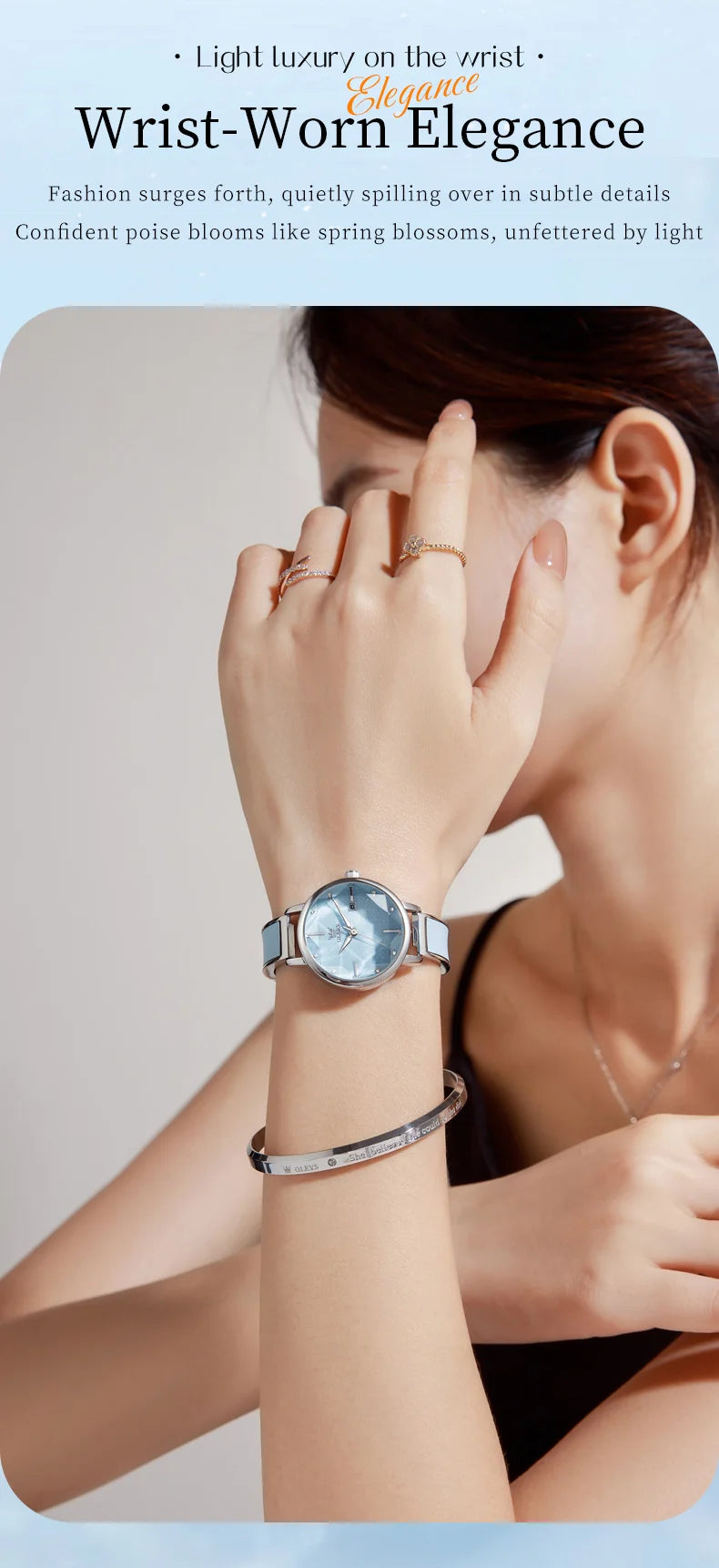 Montre Femme OLEVS Mécanique Automatique Saphir | MDN Store