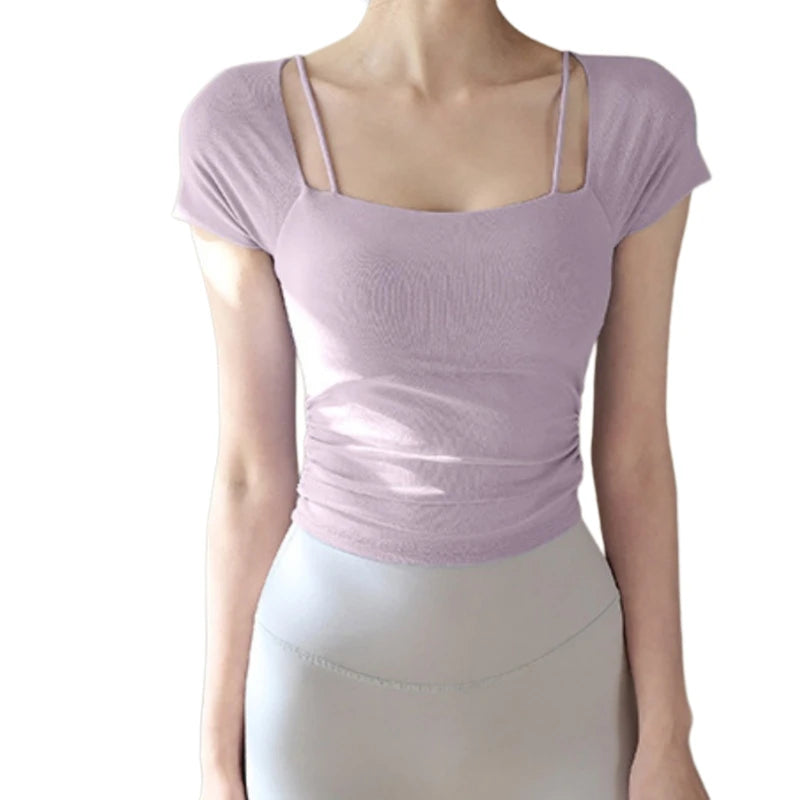Top Yoga Femme Coussinets Mesh Pilates Fitness Gym | MDN Store