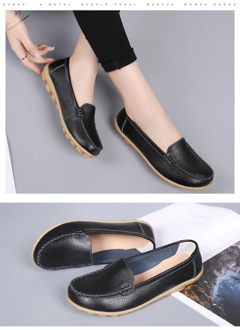 Chaussures Cuir Confort Slip-On Respirantes | MDN