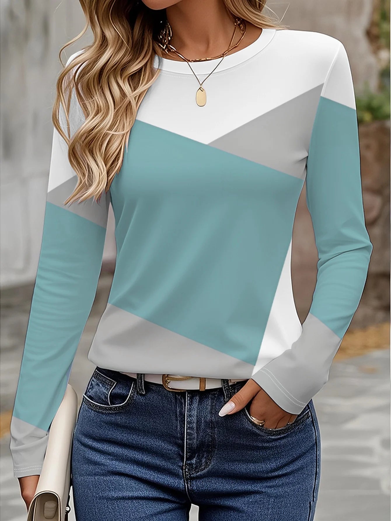 Pull Femme Patchwork 3D Colore Col Rond Regular Fit 7 Motifs XXS-XXXL | MDN Store