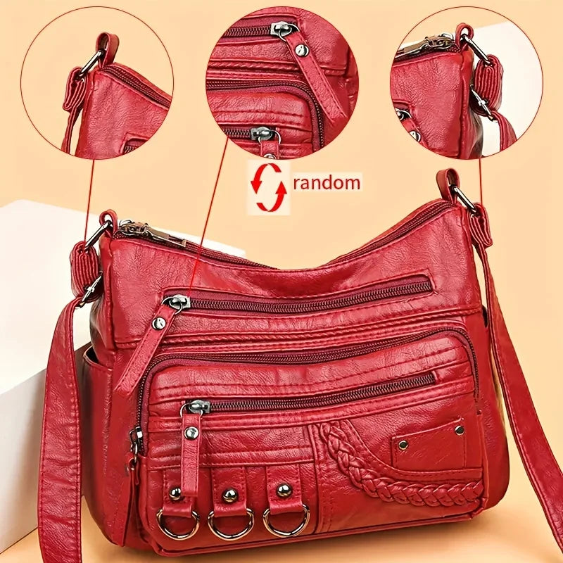 Sac Bandoulière Vintage Multi-Poches Femme Voyage Bureau | MDN Store
