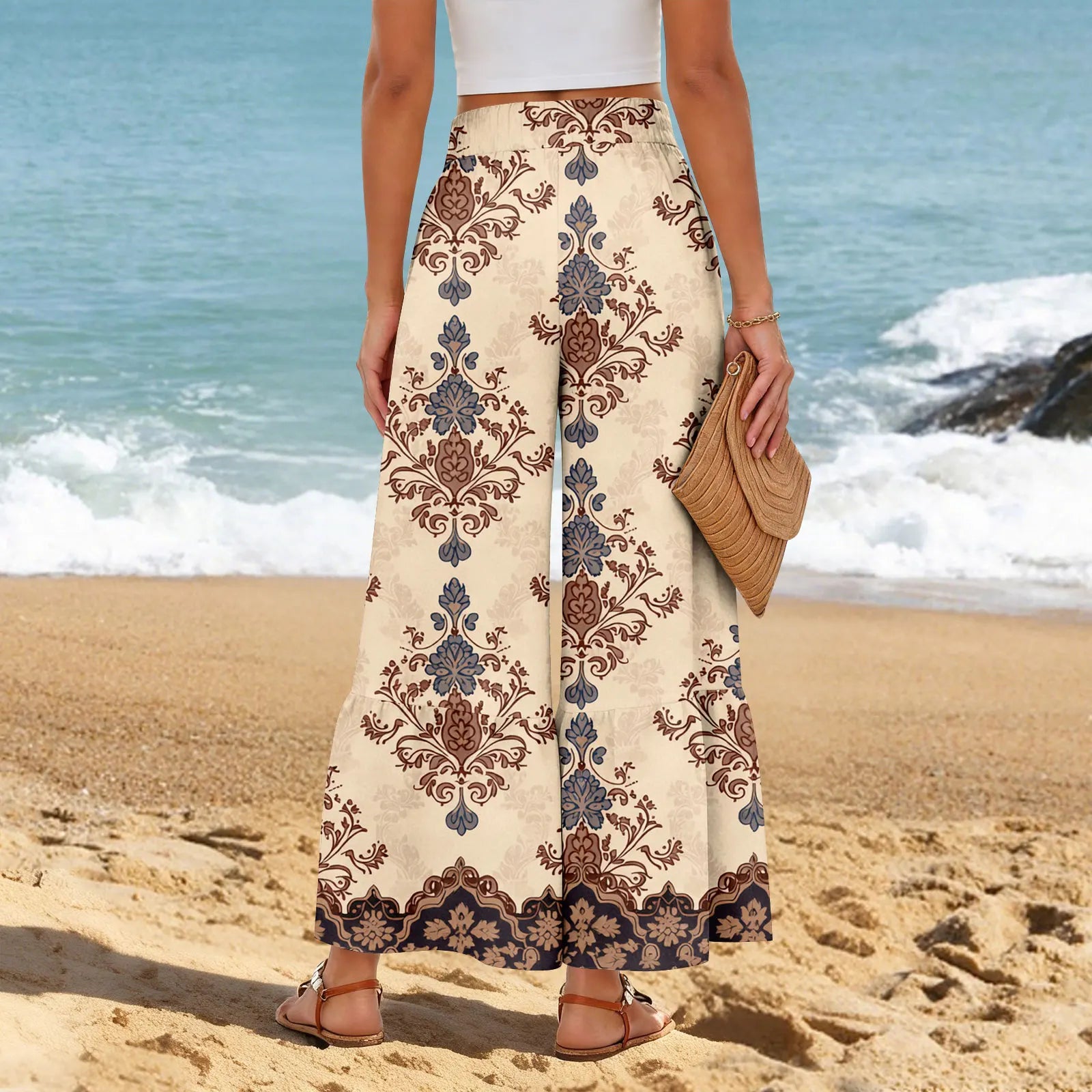Pantalon Bohème Imprimé Floral Femme | MDN Store