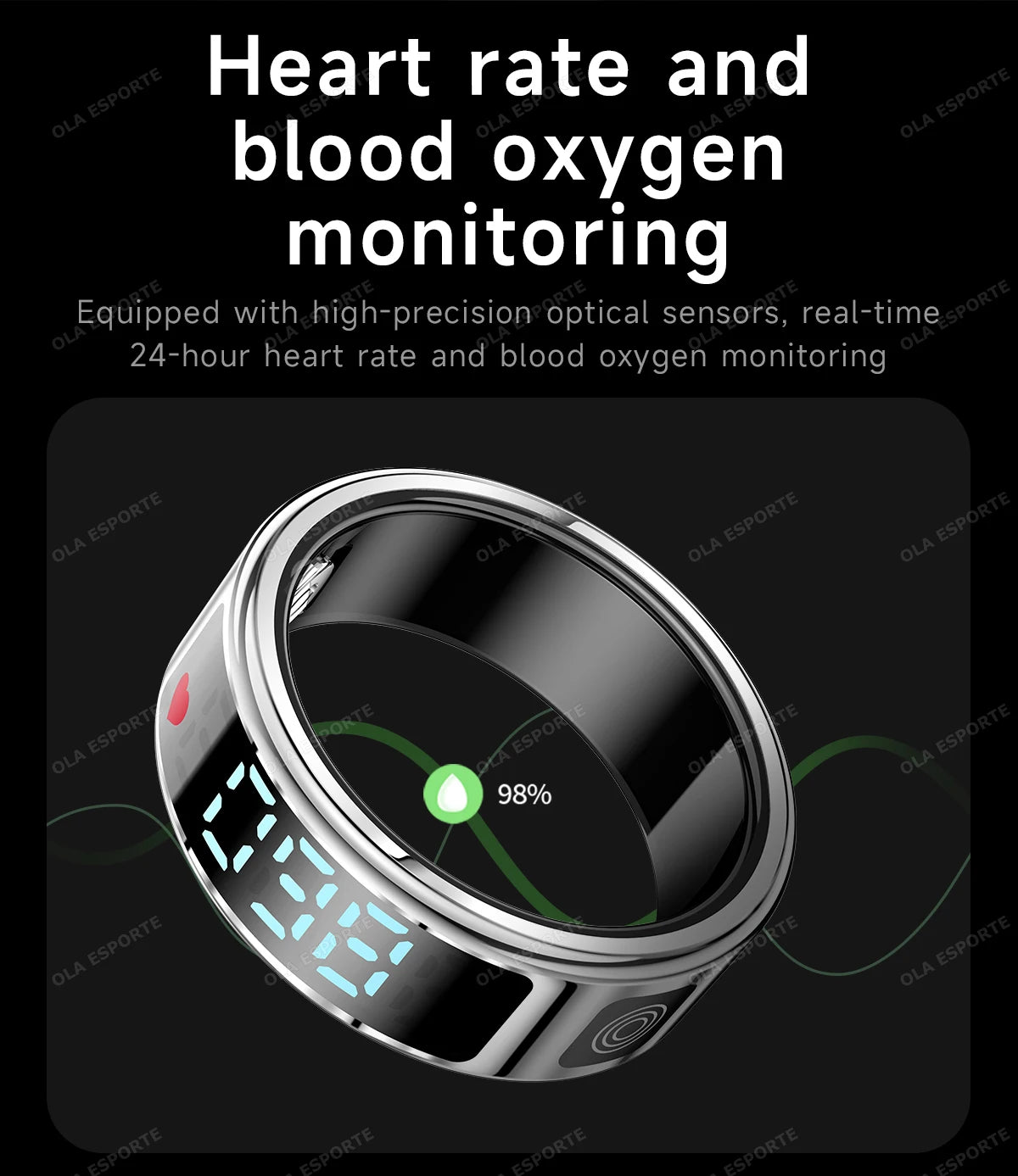 Bague Connectée Écran Tactile Charge Sans Fil Étanche 5ATM | MDN Store
