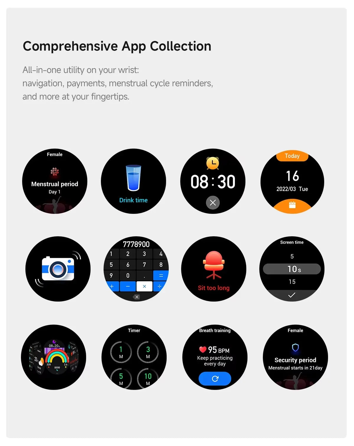 Montre Connectée AMOLED 1.73" Appels Bluetooth | MDN