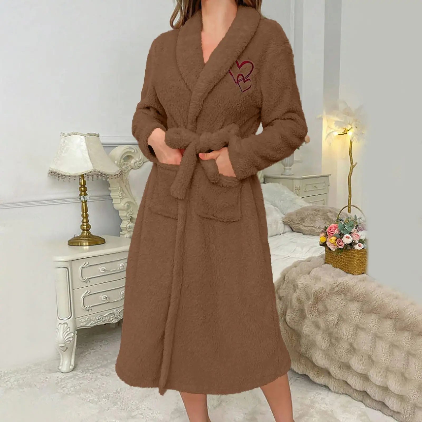 Peignoir Peluche Manches Longues Hiver | MDN Store