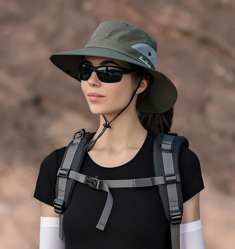 Chapeau Bob Pliable Trou Queue Cheval Bleu | MDN