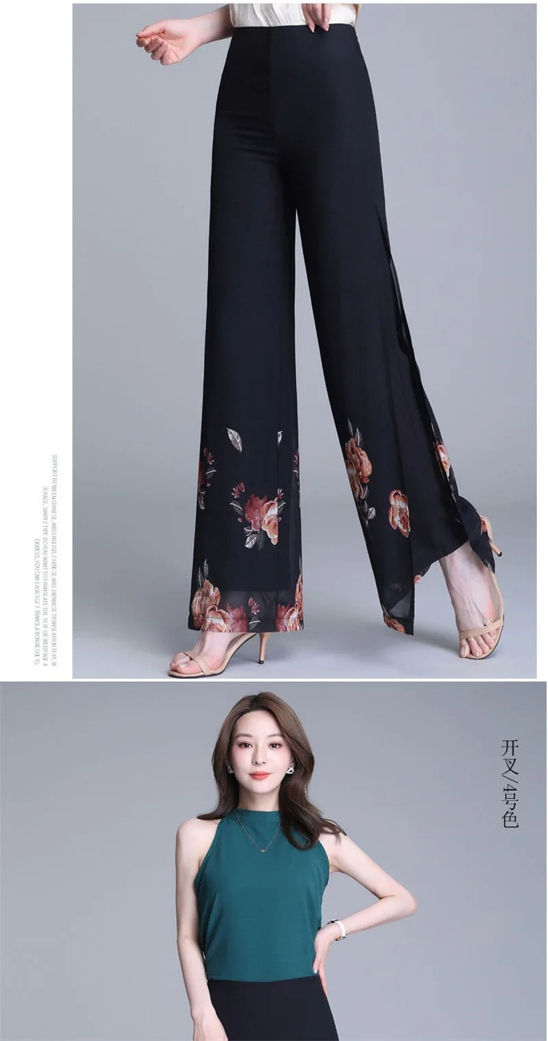 Pantalon Grande Femme Mousseline Imprimé | MDN Store