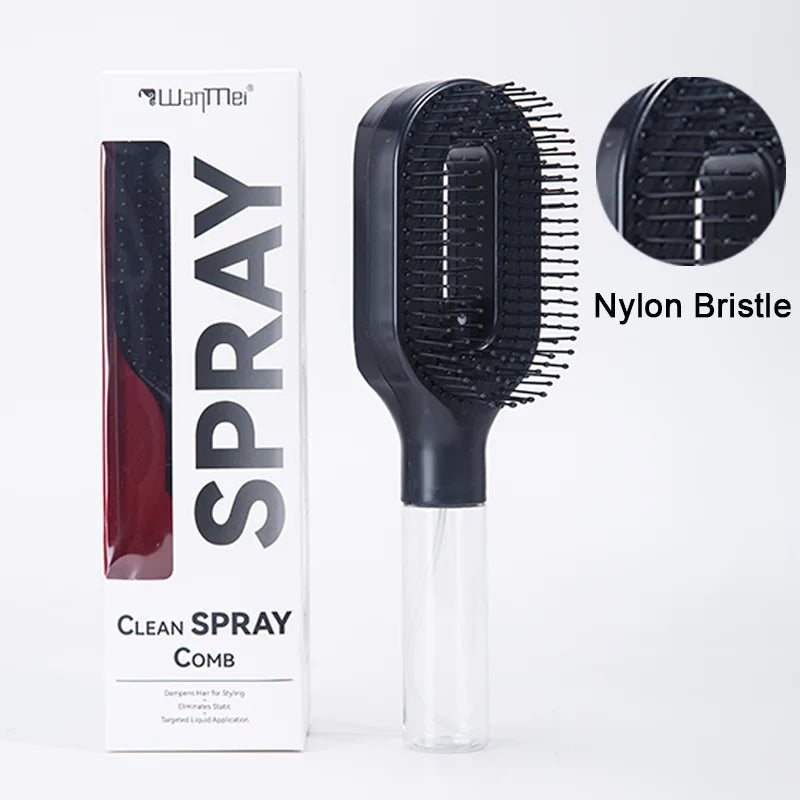 Brosse Demelante 2-en-1 Pulverisateur Massage Cuir Chevelu Antistatique | MDN Store 25