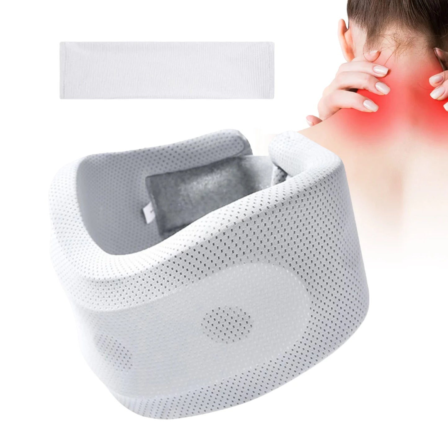 Collier Cervical Mousse Ajustable - Support Nuque avec Housse de Rechange | MDN