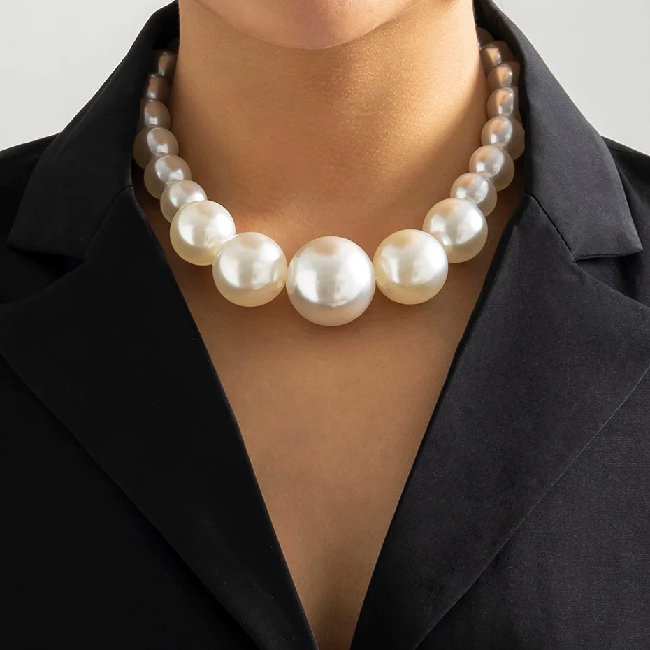 Collier Ras-de-Cou Perles Imitation Maxi | MDN Store