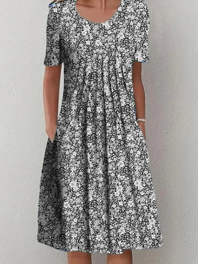 Robe Longue Femme Bohème Fleurie Volants Poches Été | MDN Store