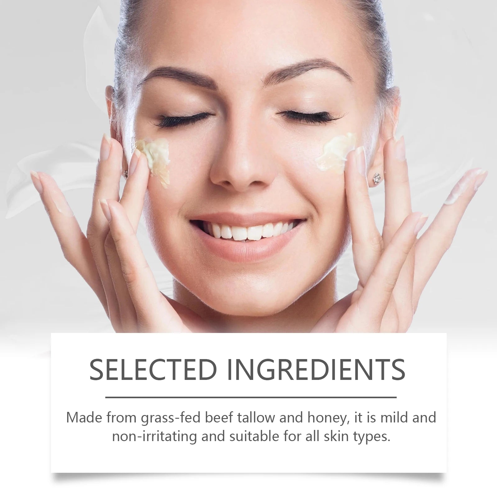 Crème Visage Suif de Bœuf Miel Hydratant Réparateur Élasticité 120g | MDN Store