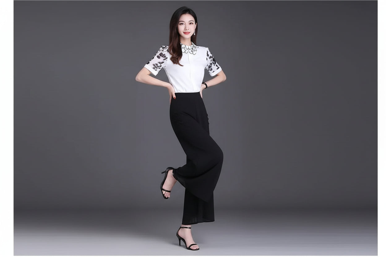 Pantalon Large Taille Haute Vintage | MDN Store