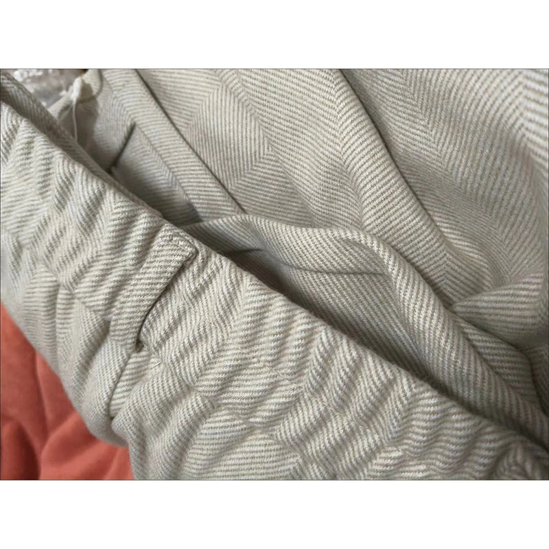 Pantalon Femme Tweed Taille Haute - Droit Chaud Épais Automne Hiver | MDN