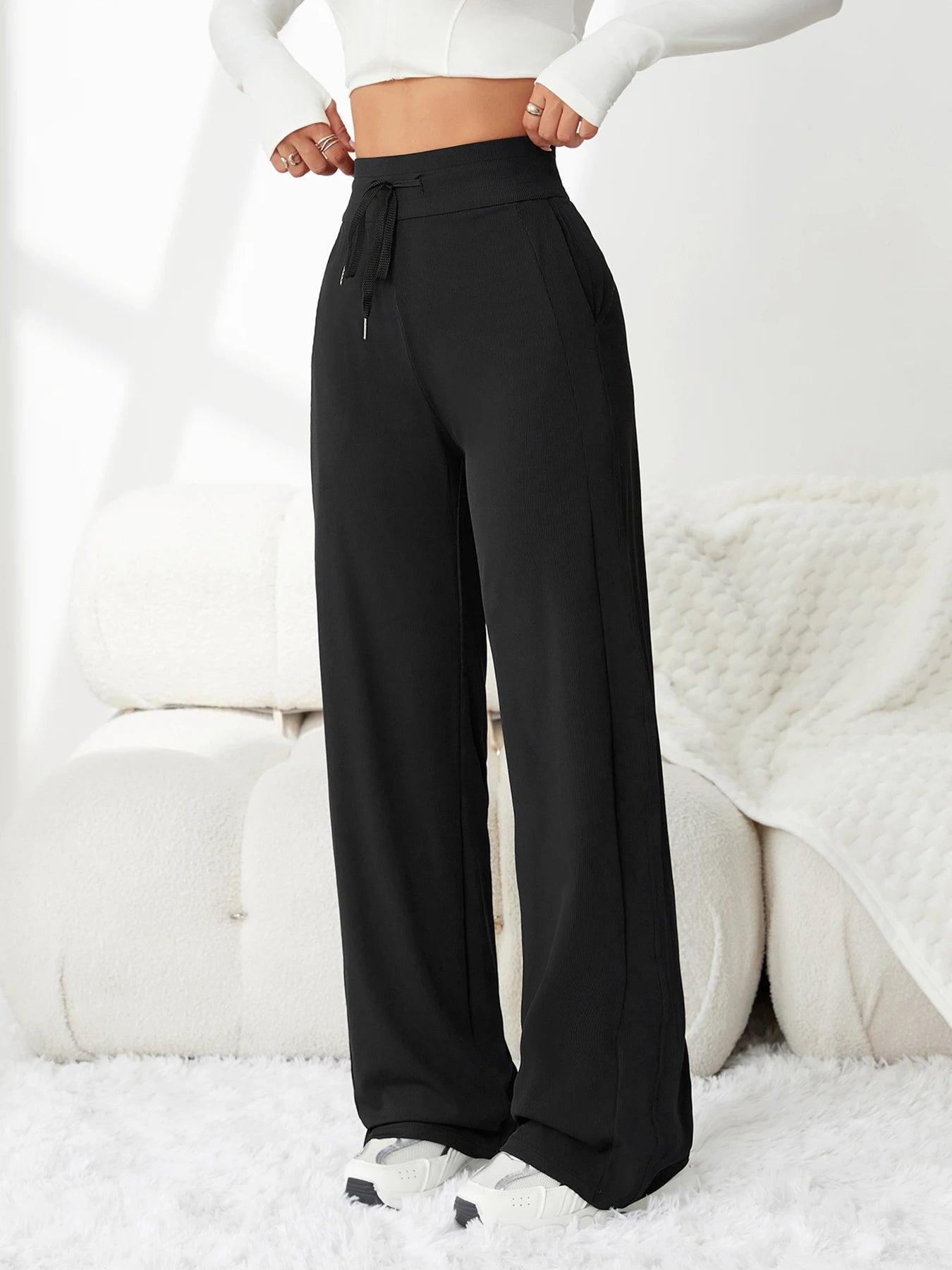 Pantalon Large Soie Glacée Été Femme | MDN Store