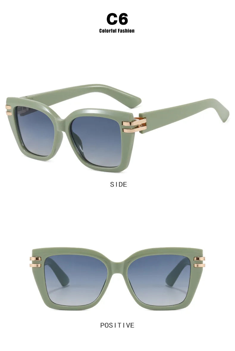 Lunettes Soleil Carré Vintage Rivet | MDN Store