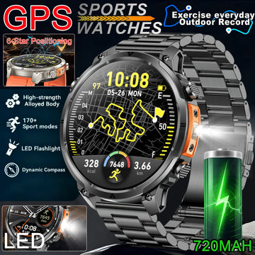 Montre GPS Militaire 1.7" 720mAh Lampe LED IP68 | MDN Store