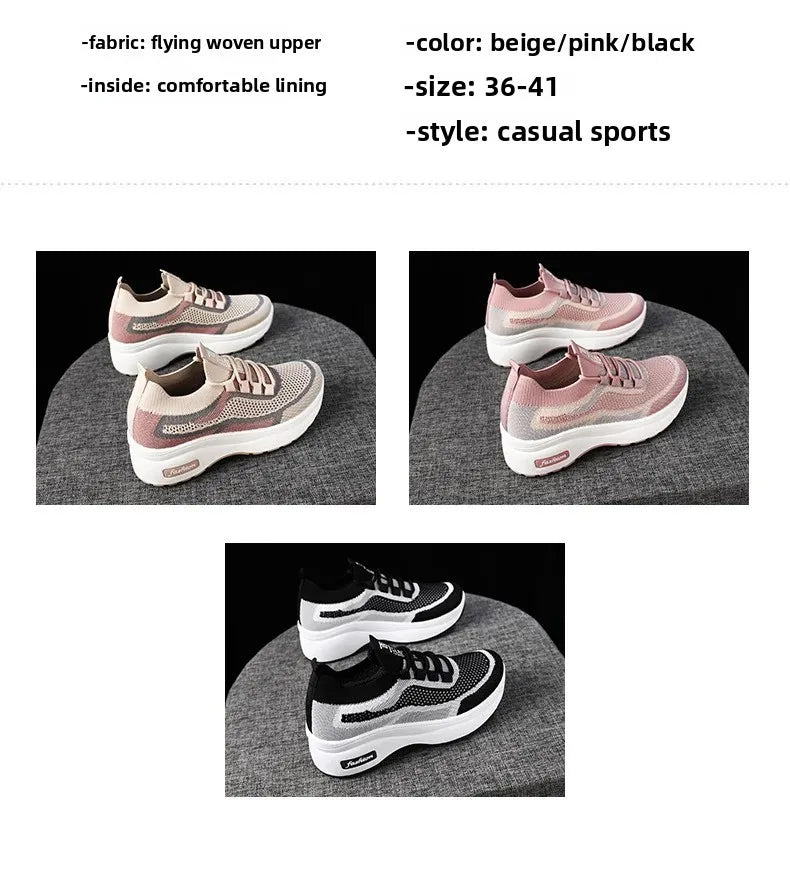 Chaussures Casual Femme Semelle Épaisse Respirantes Confort | MDN