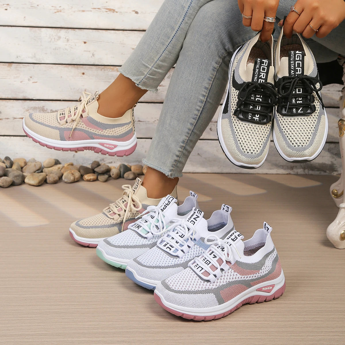 Baskets Bicolores Décontractées Femme Été | MDN Store 25