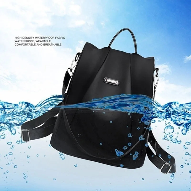 Sac à Dos Femme Nylon Casual Couleur Unie Bandoulière Détachable - MDN