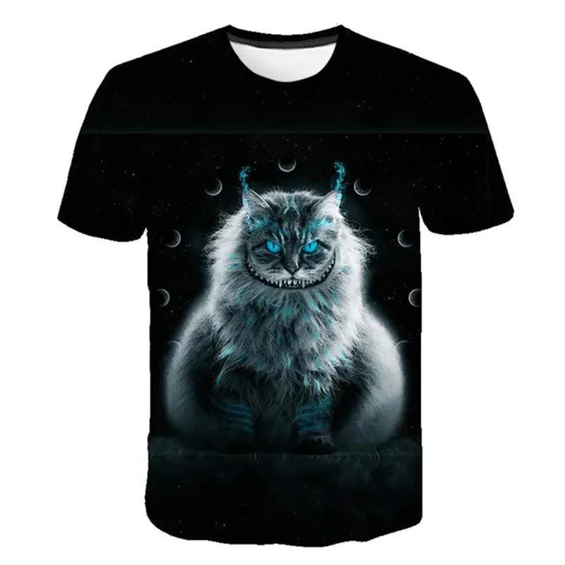 T-Chemise Chat Mystérieux 3D Ample Femme | MDN Store