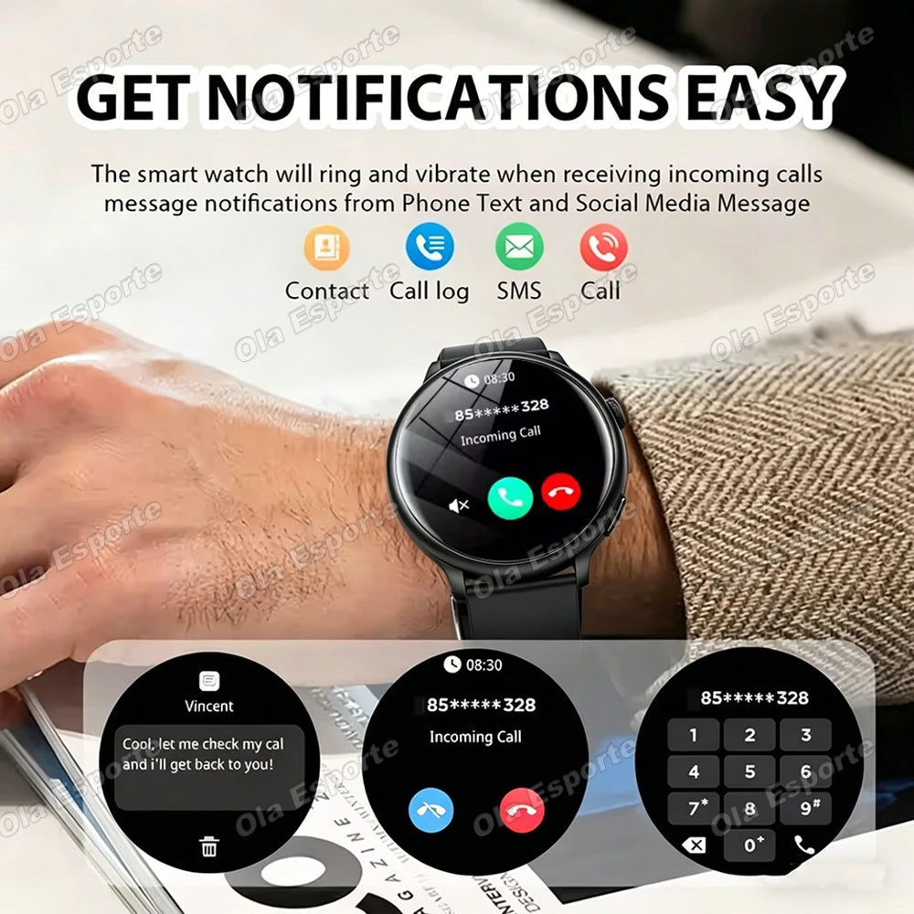 Montre Connectee Sport Assistant Vocal Bluetooth 5.3 Ecran 1.5 Pouce | MDN Store 25