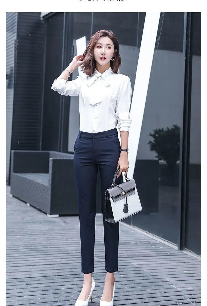 Pantalon Costume Taille Haute Slim Noir | MDN Store