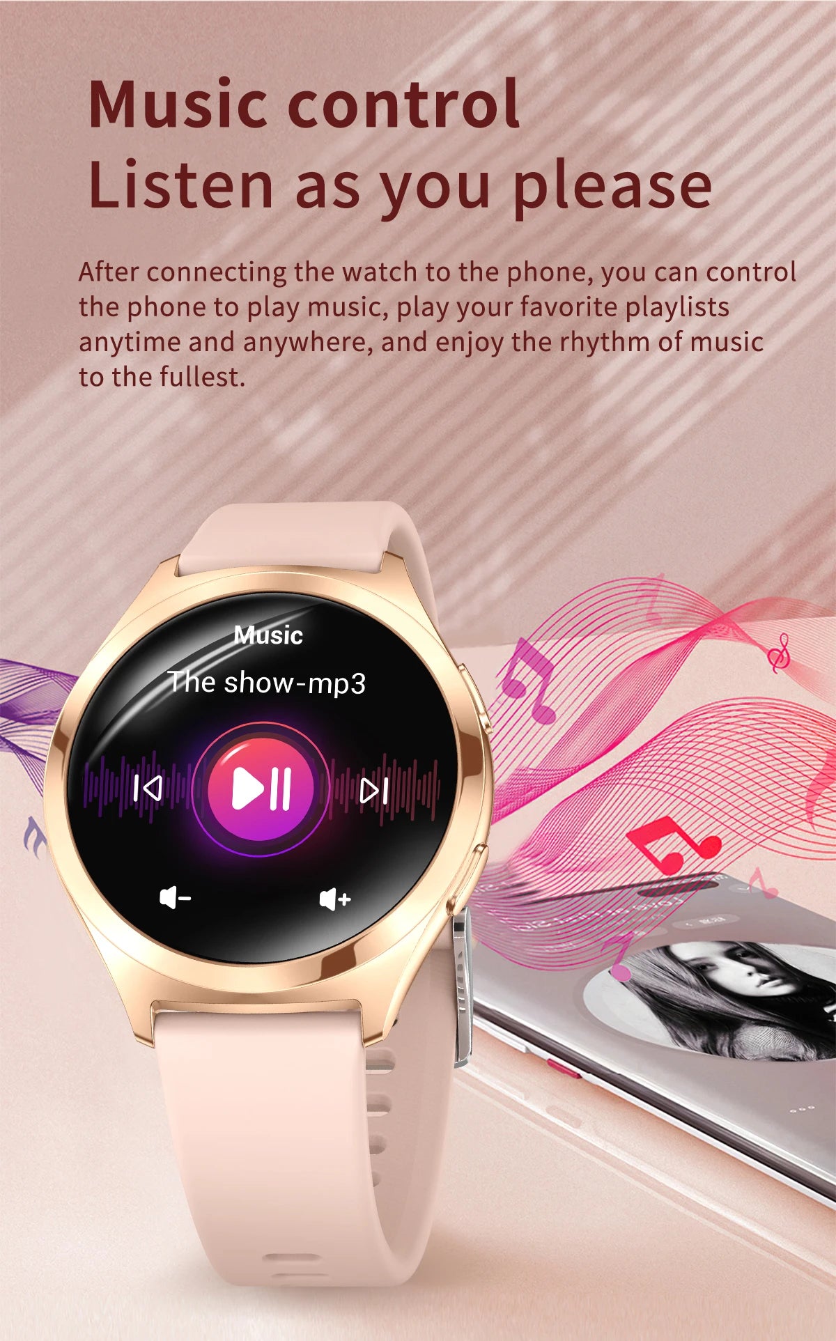 Montre Connectée Femme Luxe 1.27" Boussole IP68 | MDN Store