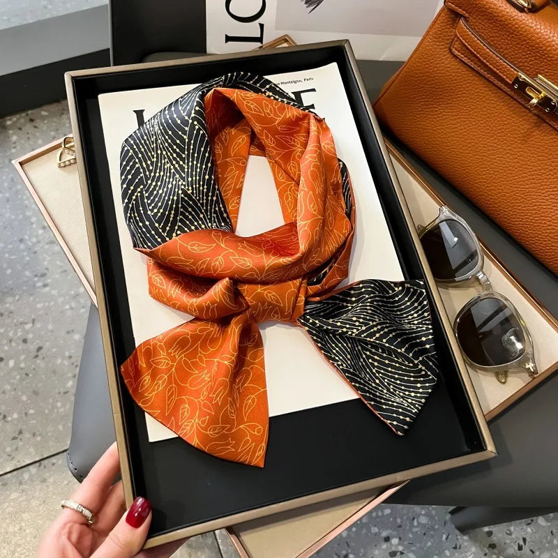 Foulard Soie Long Étroit Femme Cravate | MDN Store