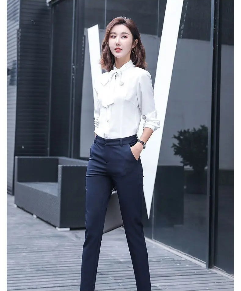 Pantalon Costume Taille Haute Slim Noir | MDN Store