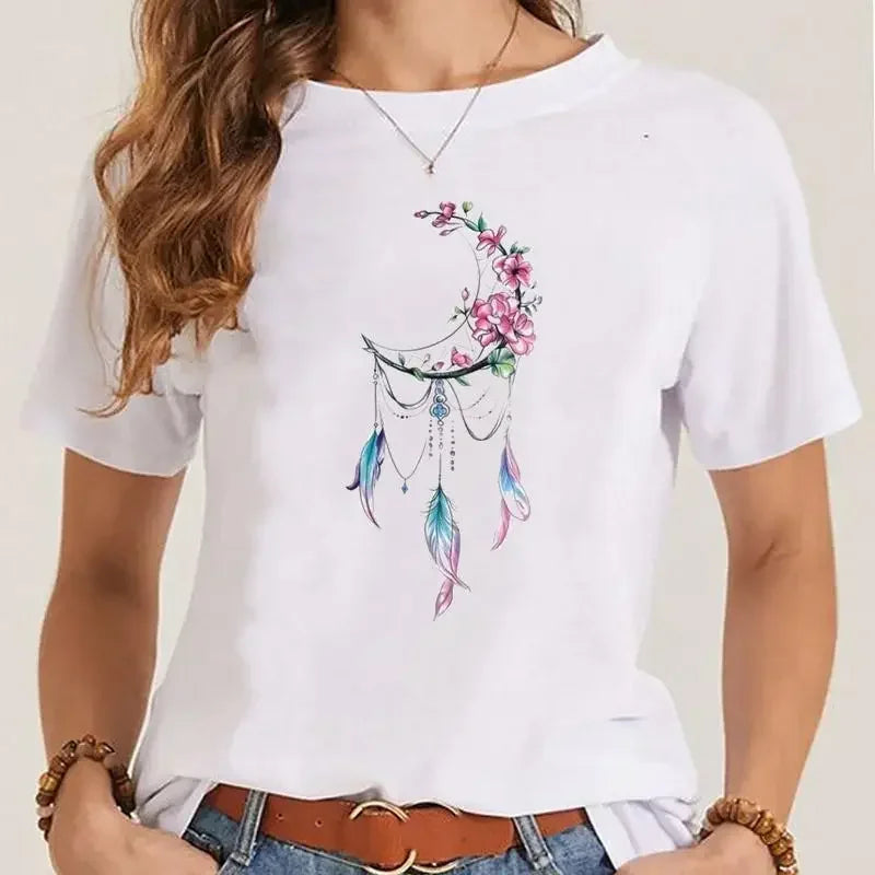 T-shirt Fleurs Printemps Style 90s Femme | MDN