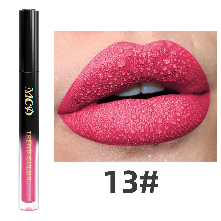 Gloss Lèvres Mat Velours 19 Couleurs Imperméable Nude Noir Rouge | MDN Store