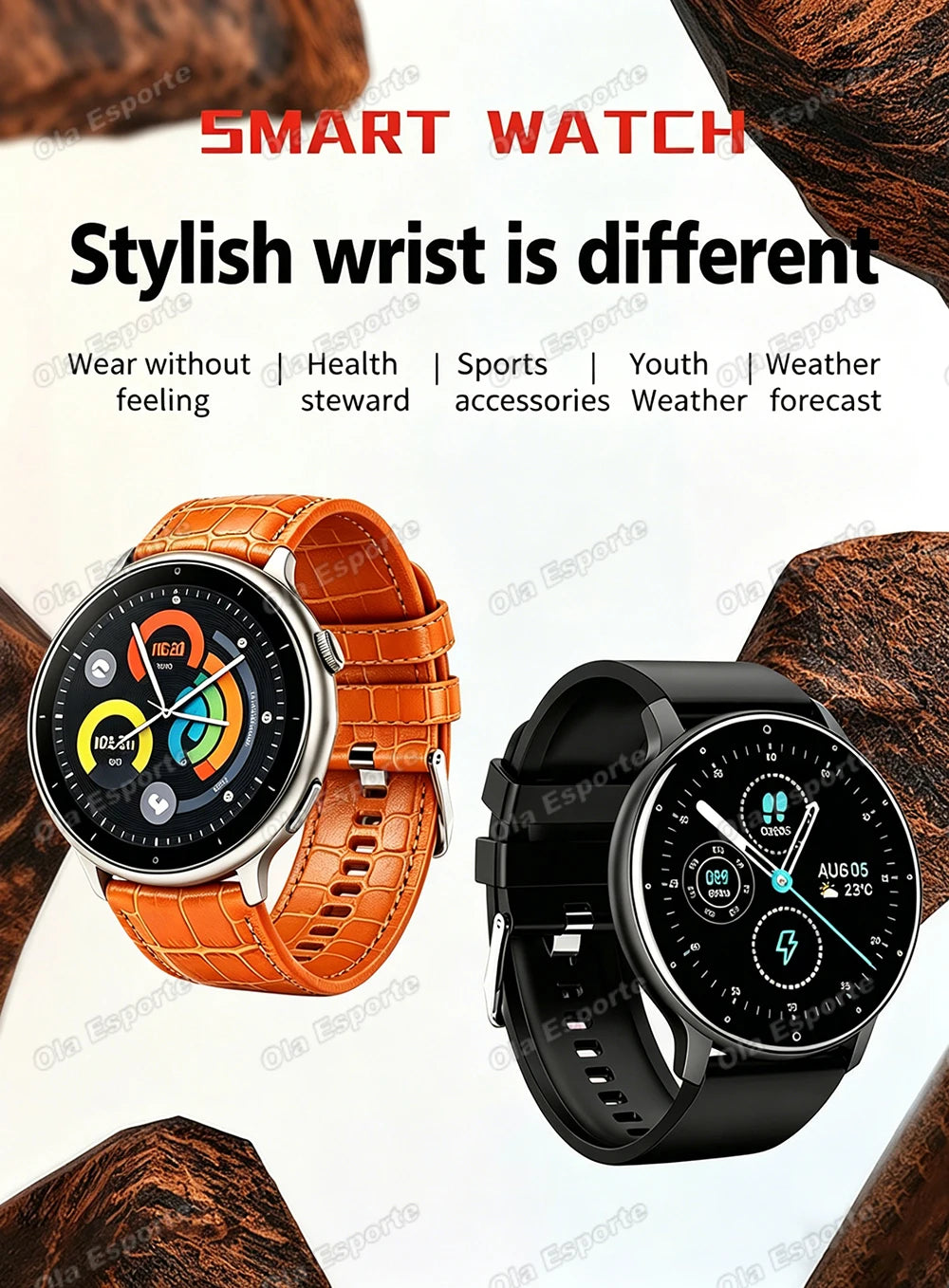 Montre Connectee Sport Assistant Vocal Bluetooth 5.3 Ecran 1.5 Pouce | MDN Store 25