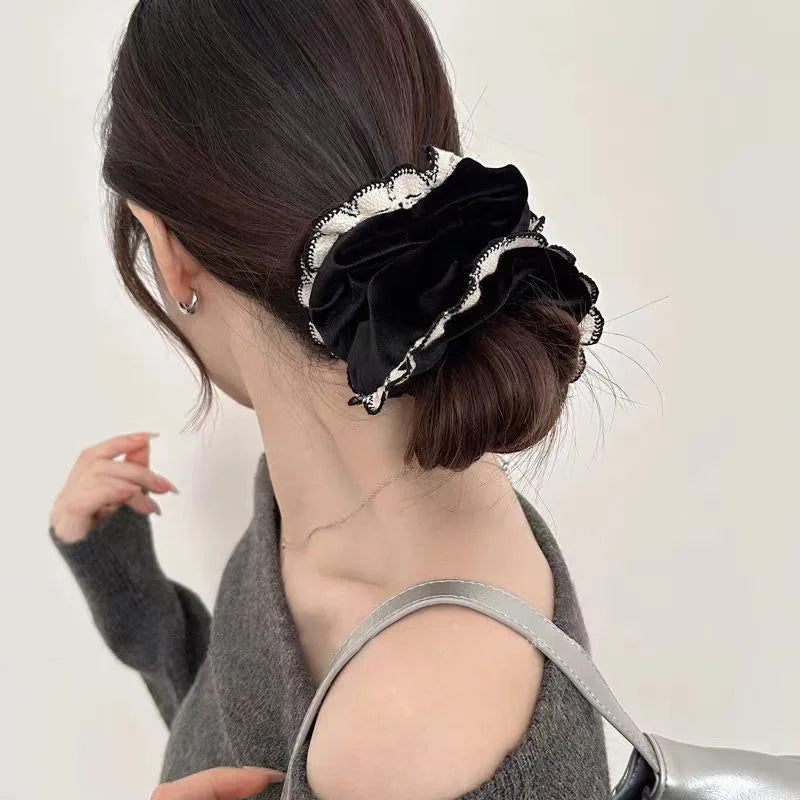 Chouchou Velours Rouge Bordeaux - Accessoire Cheveux Élégant | MDN Store