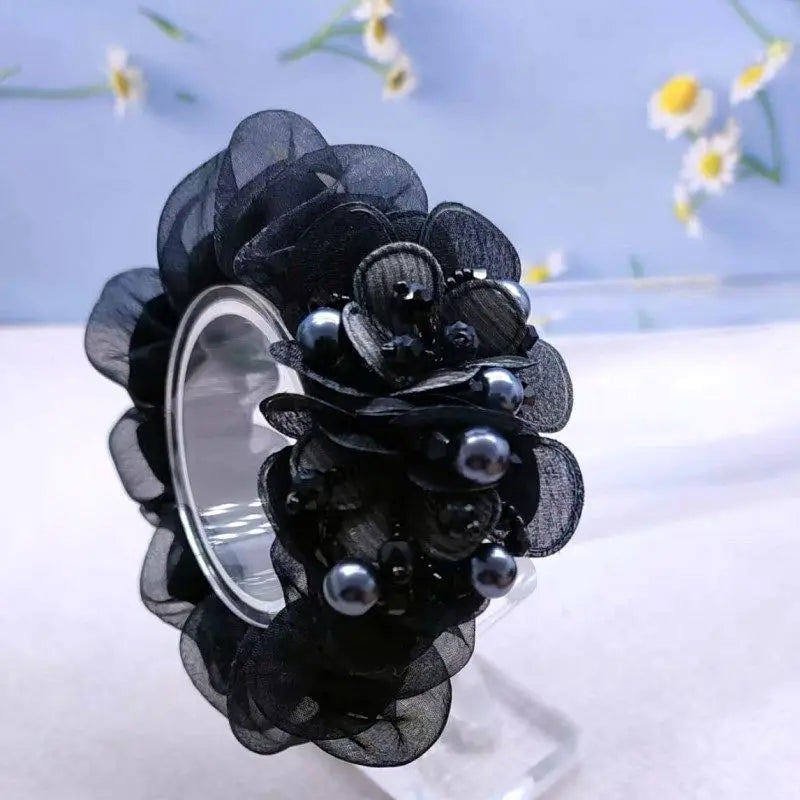 Bandeau Cheveux Fleur Maille Élégant | MDN