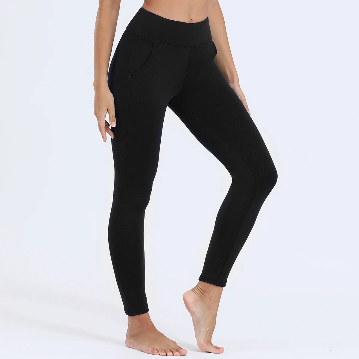 Legging Femme Hiver Chaud Doublé Polaire Taille Haute - MDN