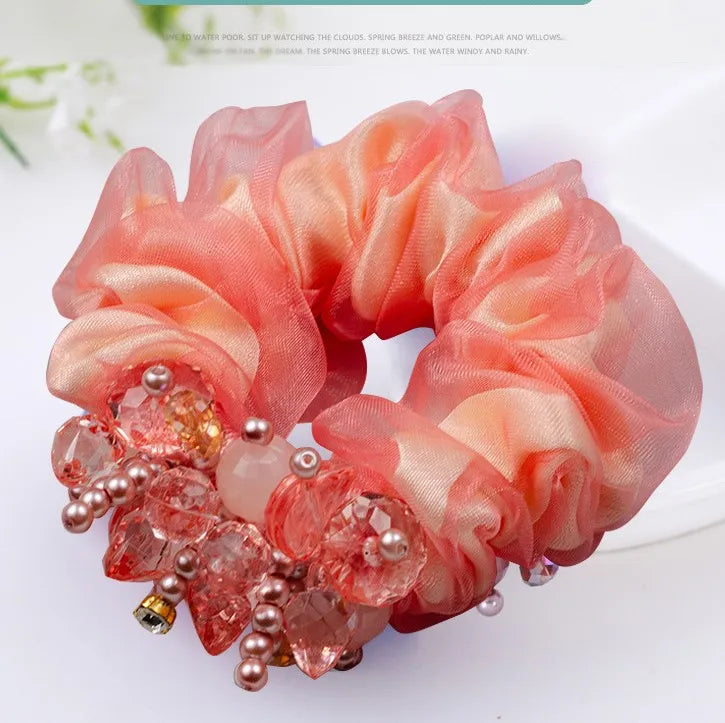 Chouchou Dentelle Nœud Fantaisie - Élastique Cheveux Femme Fille Haute... | MDN Store