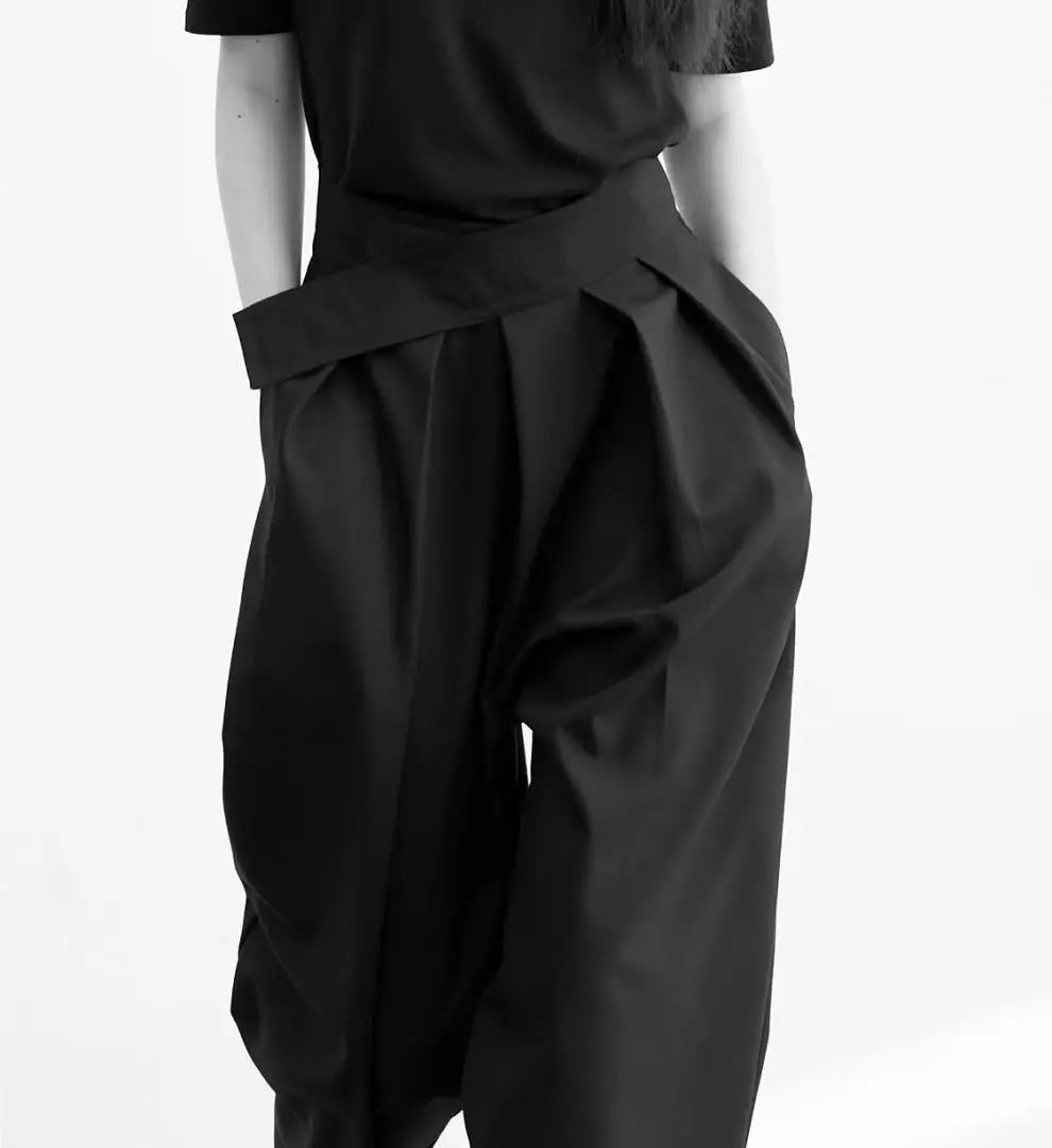 Pantalon Costume Noir Femme Homme Taille Haute - Unisexe Bureau Minimaliste Y2K | MDN