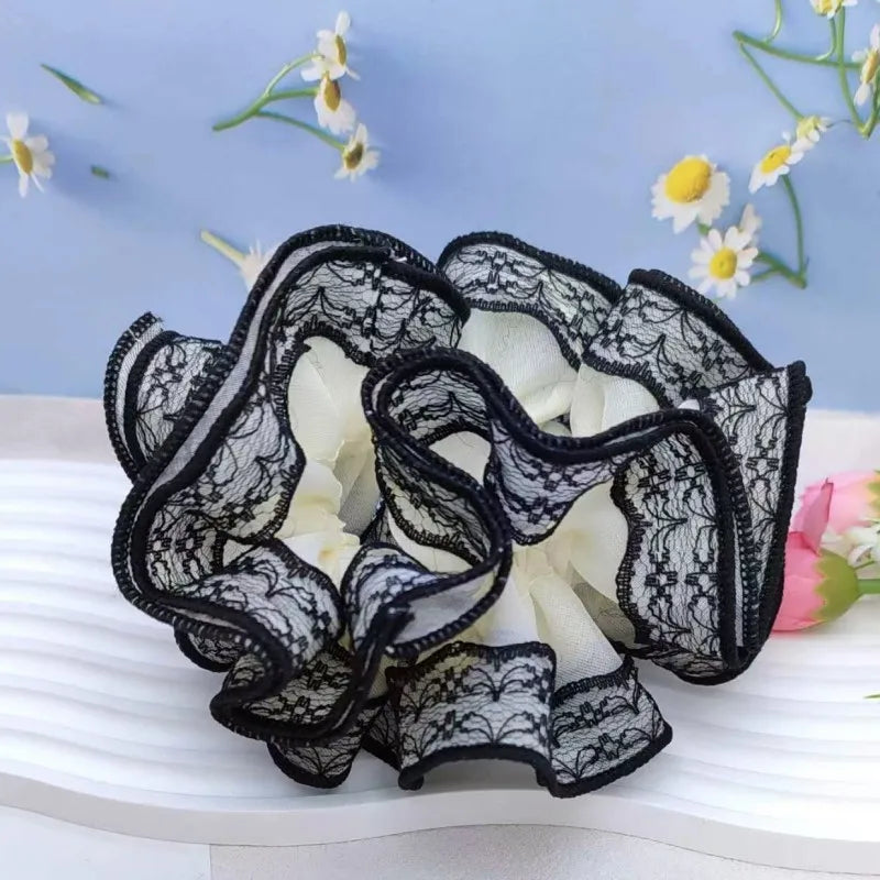 Chouchou Dentelle Nœud Fantaisie - Élastique Cheveux Femme Fille Haute... | MDN Store