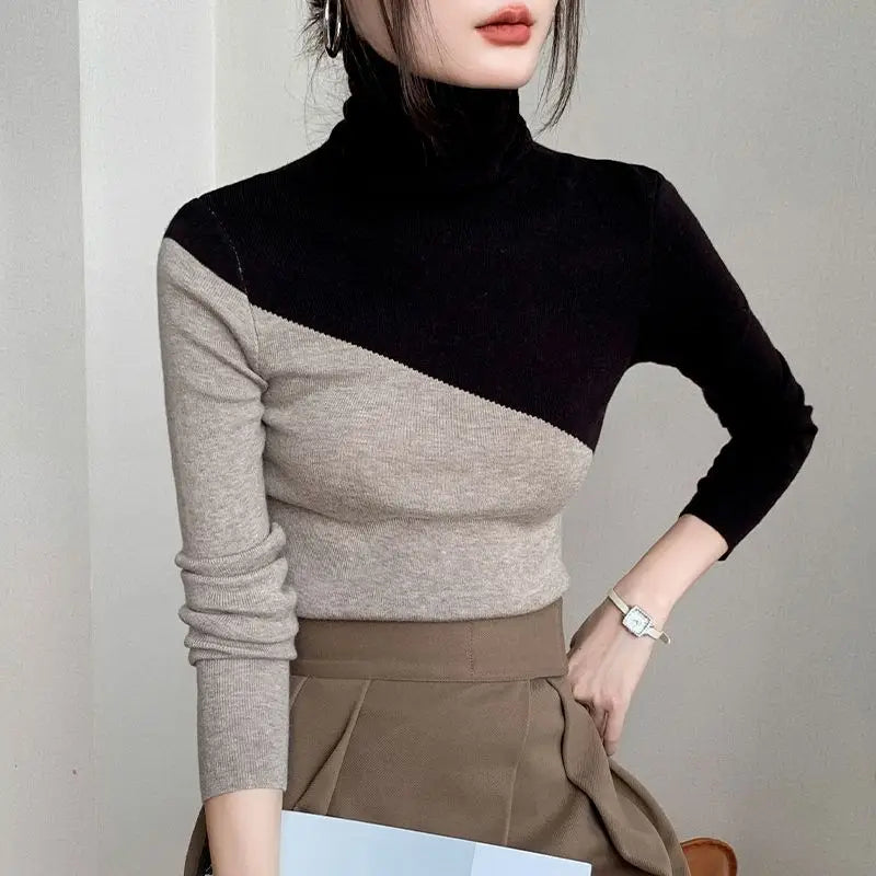 Pull Femme Slim Manches Longues Bureau Elegant Bodycon 2 Coloris | MDN Store