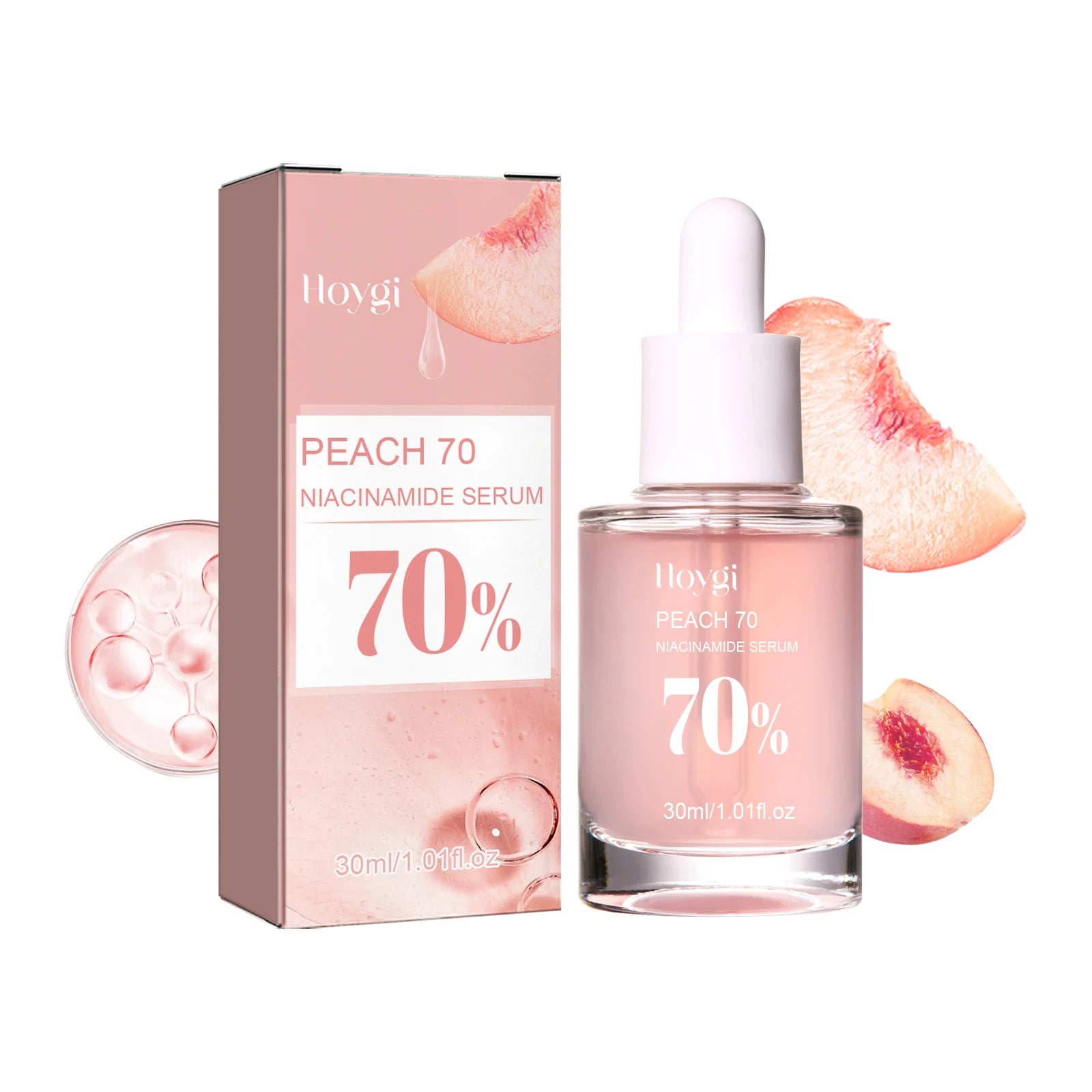 Sérum Visage Pêche 70% Niacinamide 5% Anti-Taches Pores Hydratant 30ml | MDN Store